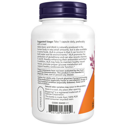 Now Foods, Alpha Lipoic Acid, 600 mg, 120 Vcaps