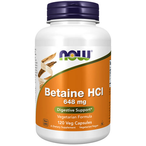 Now Foods, Betaine HCl, 648 Mg, 120 Veg Caps