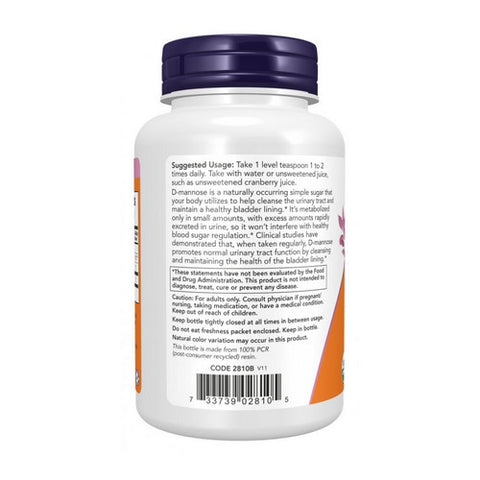 Now Foods, D-Mannose Powder, 1000 mg, 3 OZ