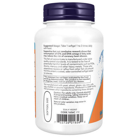Now Foods, Molecularly Distilled Omega-3, 90 Sgels Now Foods