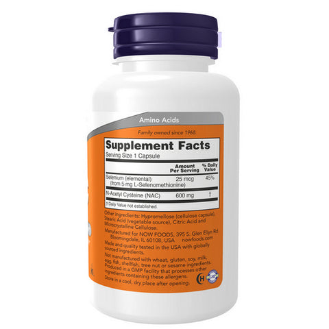 Now Foods, Nac-Acetyl Cysteine (NAC), 600 mg, 100 Caps