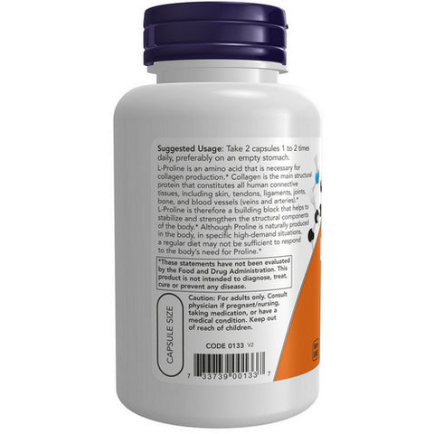 Now Foods, L-Proline, 500 mg, 120 Vcap
