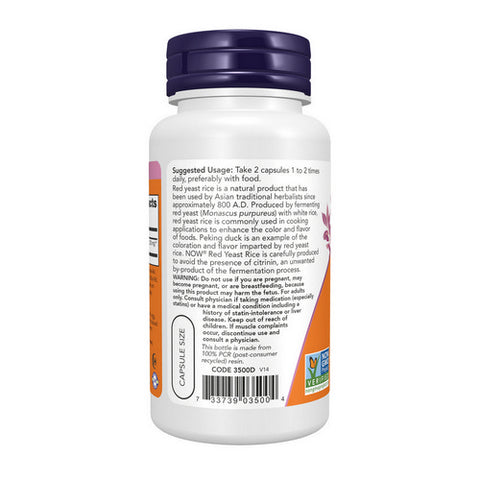 Now Foods, Red Yeast Rice Extract, 600 mg, 60 Vcaps