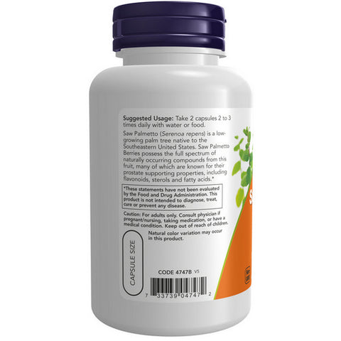 Now Foods, Saw Palmetto Berries, 550 mg, 100 Caps