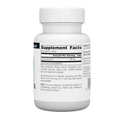 Source Naturals, Gamma Oryzanol, 60 MG, 100 Tabs