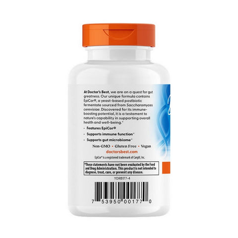Doctors Best, Immune Support Postbiotic Epicor, 500 Mg, 60 Veggie Caps