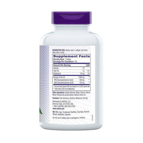 Natrol, Omega-3, 1000 MG, 150 Softgels