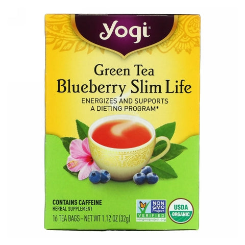 Yogi, Blueberry Slim Life Organic Green Tea, 16 Bags