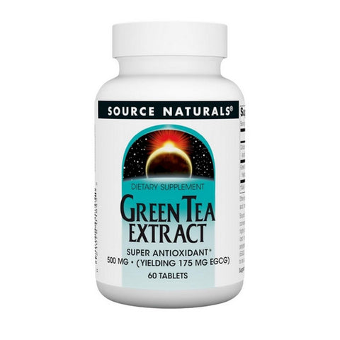Source Naturals, Green Tea, 500 mg, Extract 60 Tabs