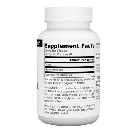 Source Naturals, L-Pyroglutamic Acid, 1000 MG, 60 Tabs