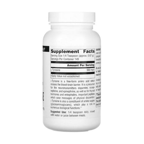 Source Naturals, L-Tyrosine, Powder 100 gm 3.53 Oz