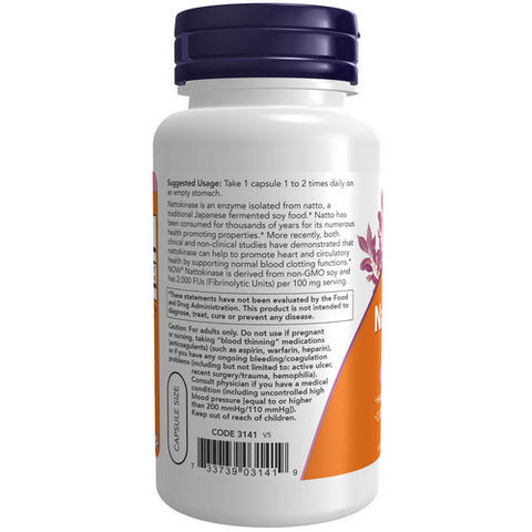 Now Foods, Nattokinase, 100 mg, 120 Vcaps