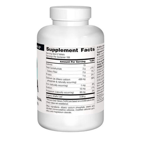 Source Naturals, Alfalfa, 648 Mg, 1000 Tabs