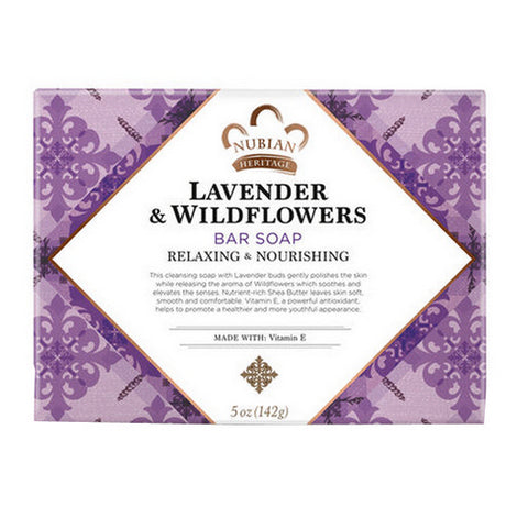 Nubian Heritage, Bar Soap, Shea Butter with Lavender and Wildflowers