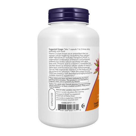 Now Foods, AlphaSorb-C, 500 mg, 180 Vcaps