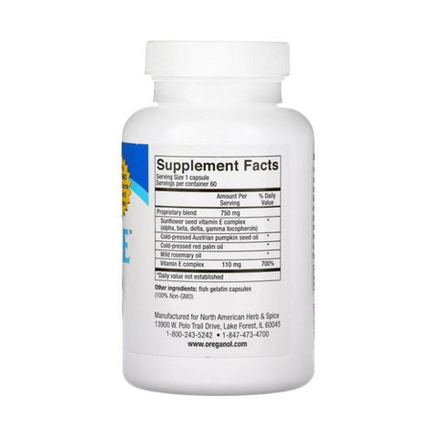 North American Herb & Spice, Purely-E, 60 Caps