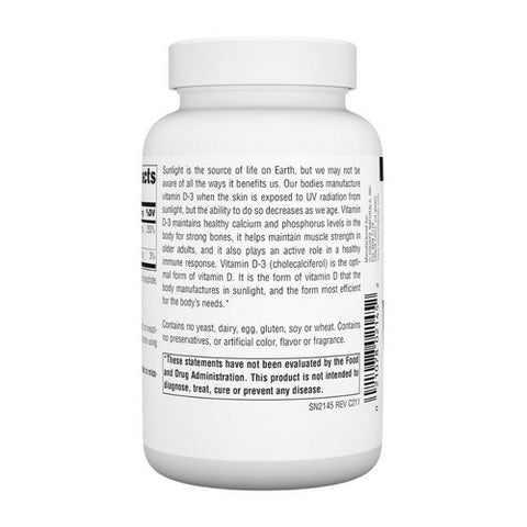 Source Naturals, Vitamin D 2000 IU, 200 caps