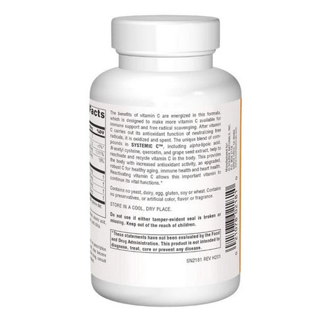 Source Naturals, Systemic C tablets, 1000mg, 100 Tabs