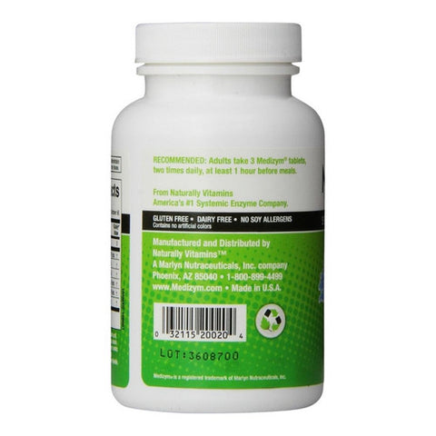 Naturally Vitamins, Medizym Systemic Enzyme Formula, 200 Tabs