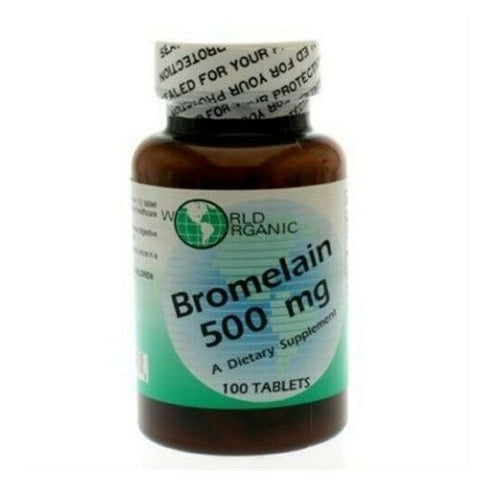 World Organics, Bromelain, 500 Mg, 100 caps