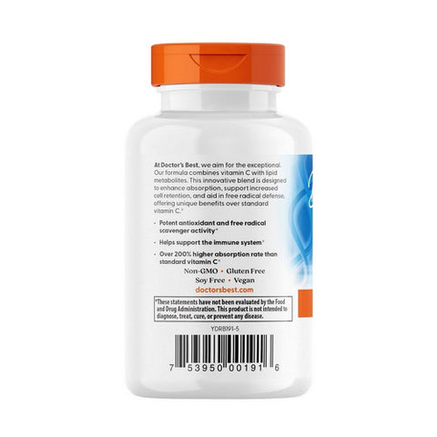 Doctors Best, High Absorption Vitamin C, 500 Mg, 60 Tablets