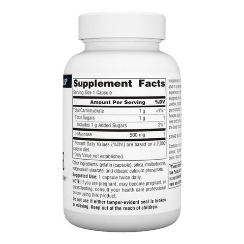 Source Naturals, D-Mannose, 500 Mg, 60 Caps