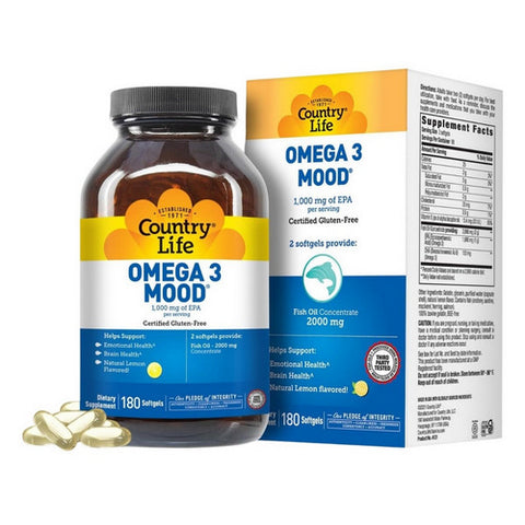 Country Life, Omega 3 Mood, 180 Softgels