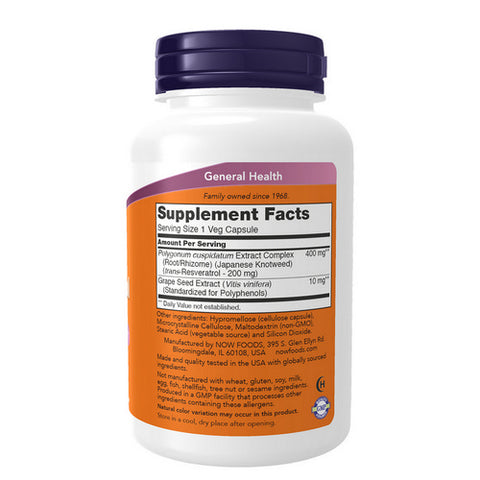 Now Foods, Natural Resveratrol, 200 mg, 120 Vcaps
