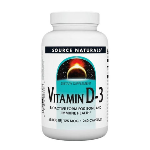 Source Naturals, Vitamin D-3, 5000 IU, 240 Caps