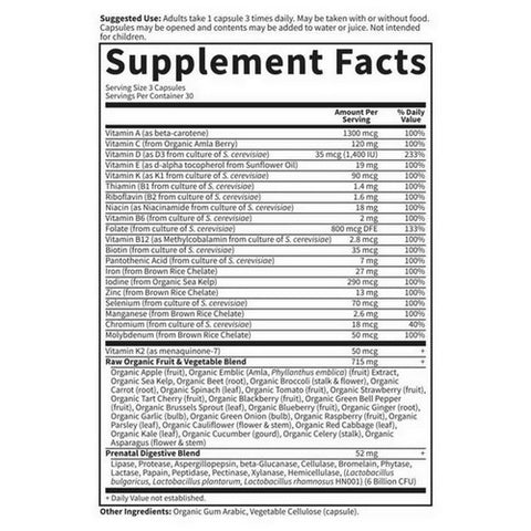 Garden of Life, Vitamin Code, Raw Prenatal 90 Caps