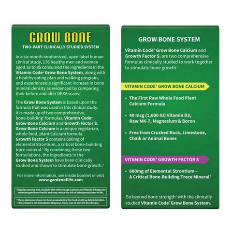 Garden of Life, Vitamin Code, Grow Bone System 1 Kit