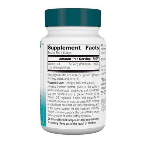 Source Naturals, Wellness Vitamin D-3, 2000 IU, 200 Softgels