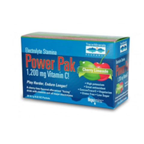 Trace Minerals, Electrolyte Stamina Power Pak, Cherry Limeade 32 pk