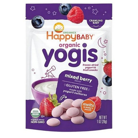 Happy Baby Food, Organic Yogi Mixed Berry Yogurt, 1 Oz(Case Of 8)