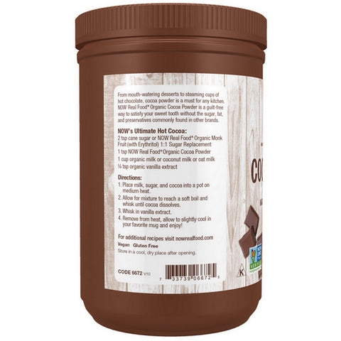 Now Foods, Organic Cocoa Powder, 12 oz