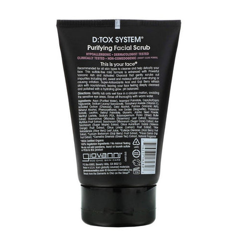 Giovanni Cosmetics, Dtox System Purifying Facial Scrub (Step2), 4 oz