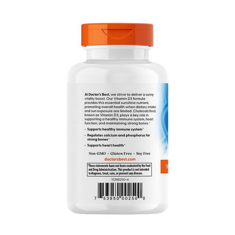 Doctors Best, Vitamin D3, 5000 IU, 360 Softgels