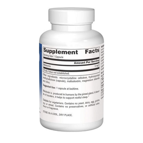 Source Naturals, Melatonin, 3 mg, 60 caps