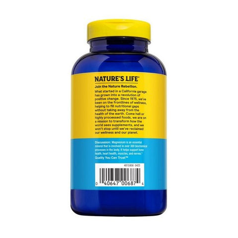 Nature's Life, Magnesium Malate, 1300 mg, 250 tabs