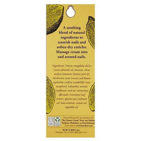 Burts Bees, Lemon Butter Cuticle Cream Blister Box, 0.60 Oz