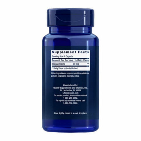 Life Extension, Pregnenolone, 50 Mg, 100 caps
