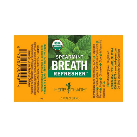 Herb Pharm, Breath Refresher, Spearmint 0.47 oz