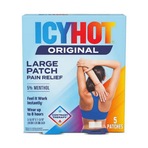 Icy Hot, Original Pain Relief Menthol 5% Patches Large, 5 Each