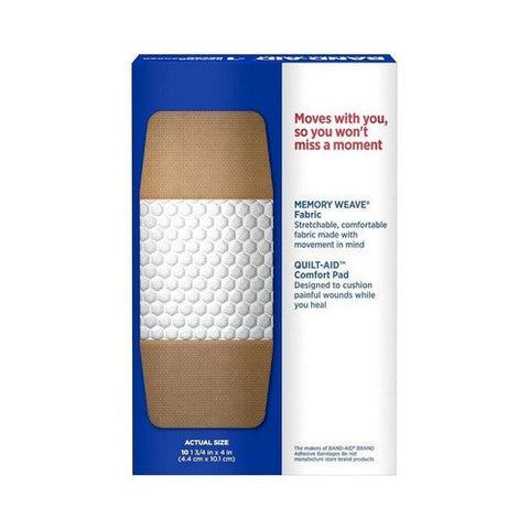 Band-Aid, Flexible Fabric Adhesive Bandages Extra Large, 10 Count Band-Aid