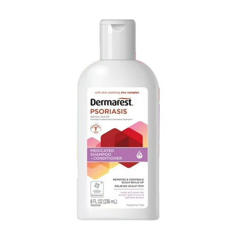 Dermarest, Salicylic Acid 3% Psoriasis Max Strength Medicated Shampoo Plus Conditioner, 8 Oz