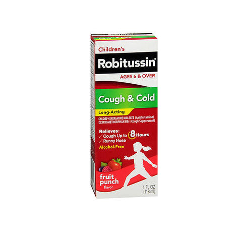 Robitussin, Long-Acting Cough & Cold Relief Liquid, Fruit Punch 4 oz